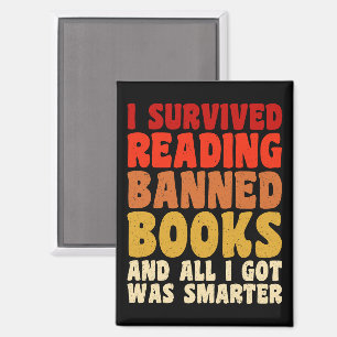 Aimant J'Ai Survécu À La Lecture Interdits Livres Drôle C