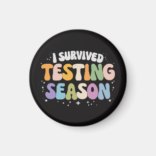 Aimant J'ai survécu à la saison de tests Humour scolaire