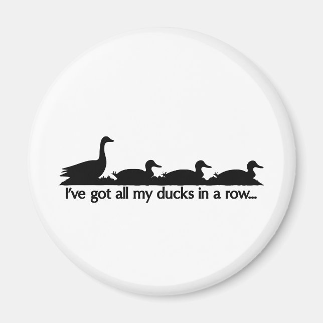 Aimant J'ai tous mes canards d'affilée... (Devant)
