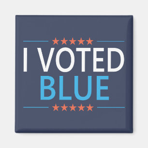Aimant J'ai voté bleu démocrate