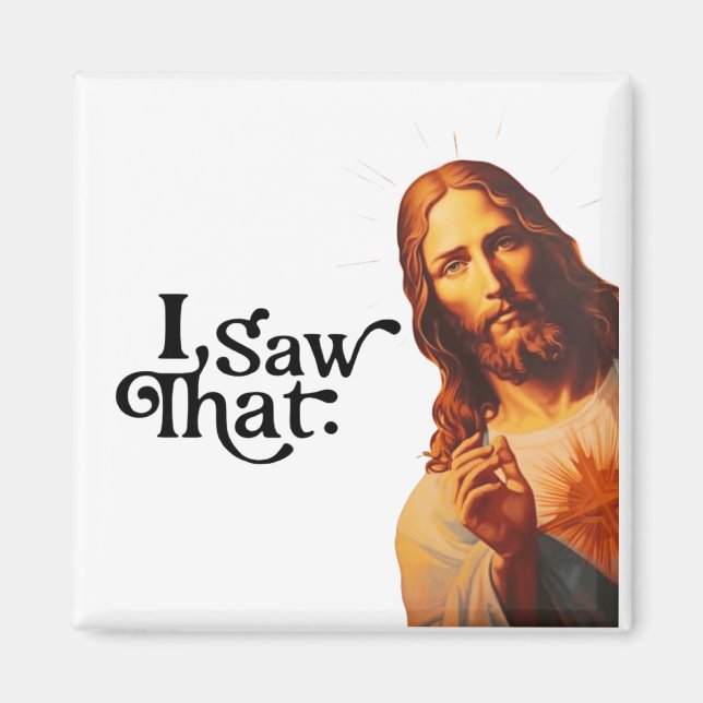 Aimant J'Ai Vu Ça, Jésus Art, J'Ai Vu Que Jésus (Devant)