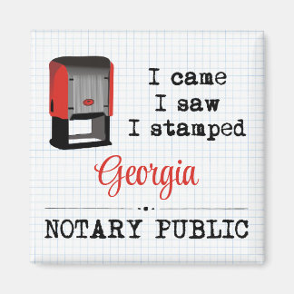 Aimant J'Ai Vu Stampé Notaire Public Géorgie