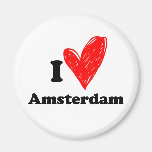 Aimant J'aime Amsterdam (Devant)
