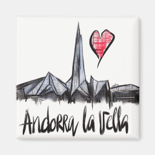 Aimant J'aime Andorre la Vella