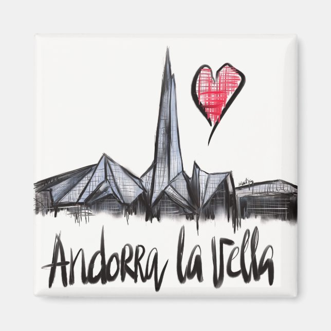 Aimant J'aime Andorre la Vella (Devant)