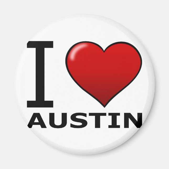 AIMANT J'AIME AUSTIN, TX - TEXAS (Devant)