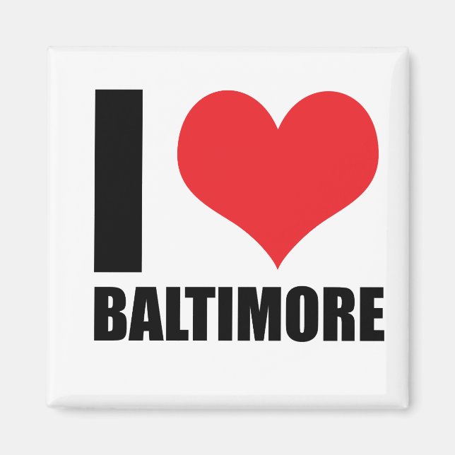 Aimant J'aime Baltimore (Devant)