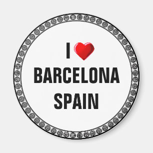 AIMANT J'AIME BARCELONE, ESPAGNE