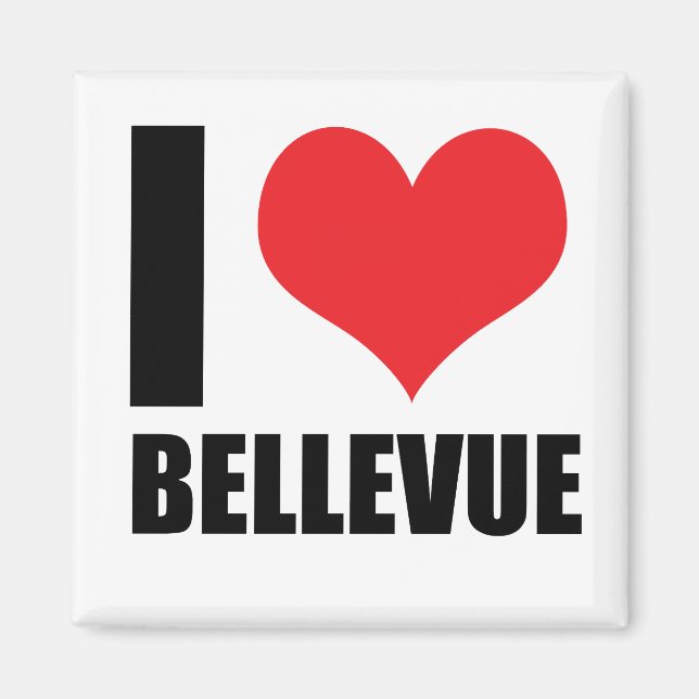 Aimant J'aime Bellevue (Devant)