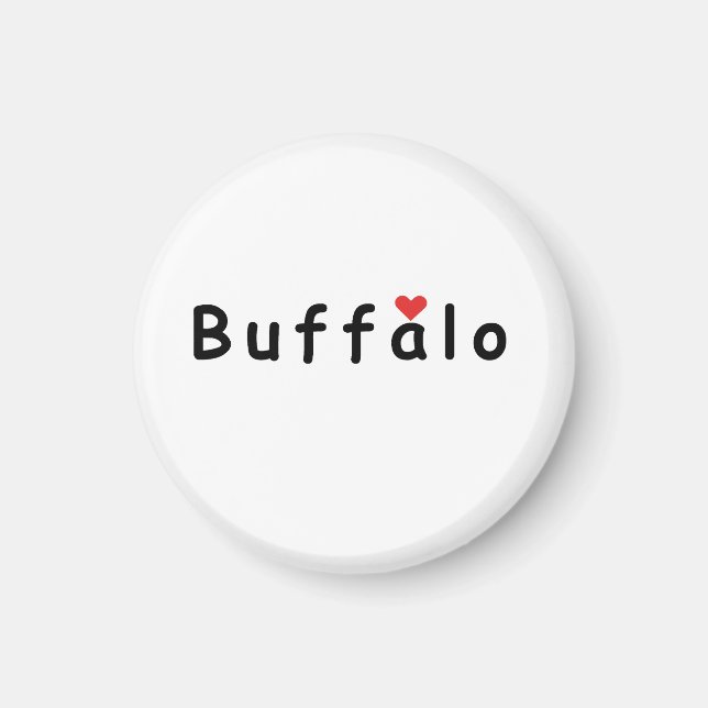 Aimant J'aime Buffalo (Devant)