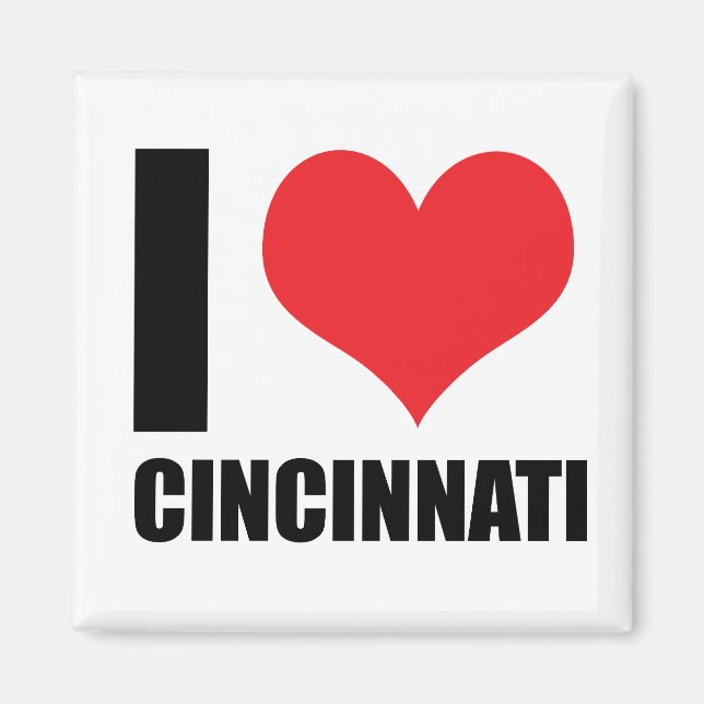 Aimant J'aime Cincinnati (Devant)