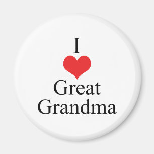 Aimant J'aime (coeur) la grande grand-maman