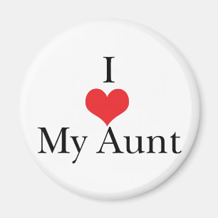 Aimant J'aime (coeur) ma tante