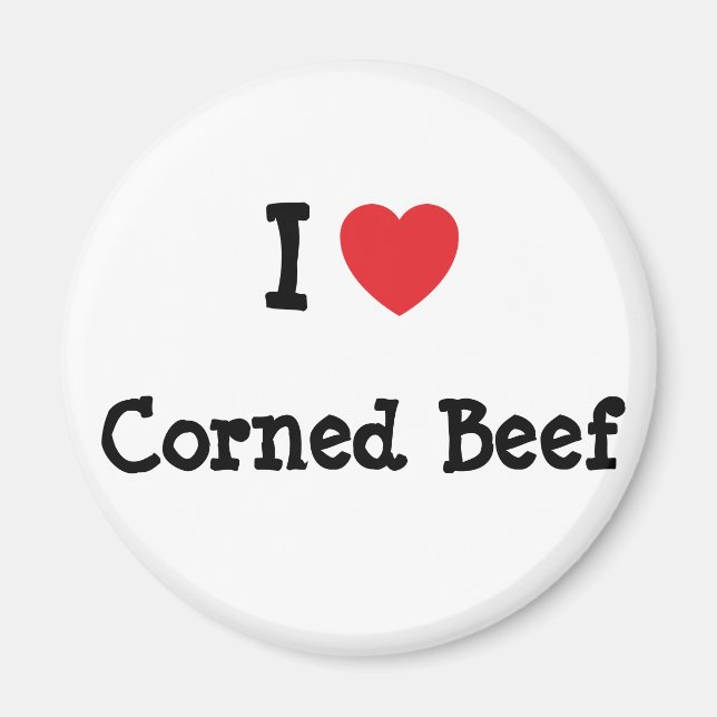 Aimant J'aime Corned Beef coeur T-shirt (Devant)