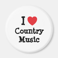 J'aime Country Music coeur personnalisé