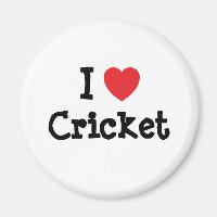 J'aime Cricket coeur personnalisé