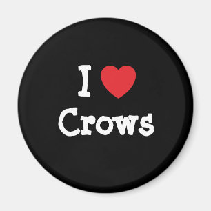 Aimant J'aime Crows coeur personnalisé