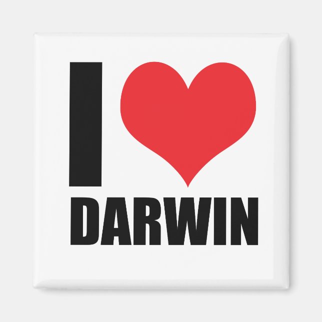 Aimant J'aime Darwin (Devant)