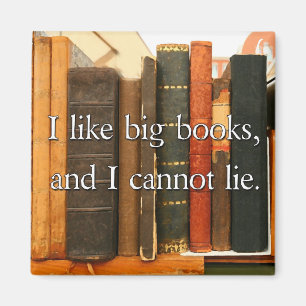 Aimant J'aime de grands livres et je ne peux pas me