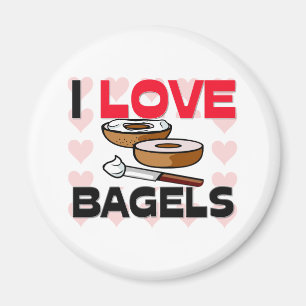 Aimant J'aime des bagels