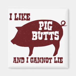 Aimant J'aime des bouts de porc et je ne peux pas me