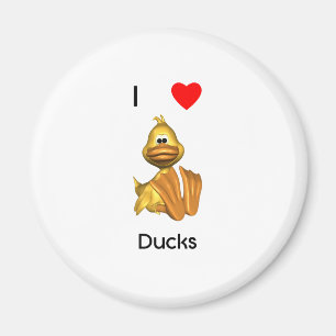 Aimant J'aime des canards