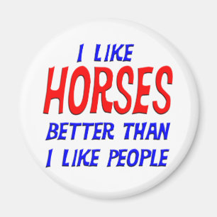 Aimant J'aime des chevaux meilleurs que j'aime l'aimant
