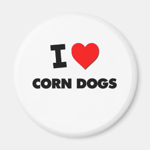Aimant J'aime des chiens de maïs