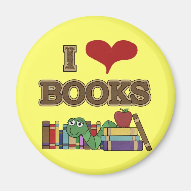 Aimant J'aime des livres (Devant)