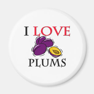 Aimant J'aime des prunes