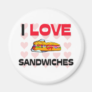 Aimant J'aime des sandwichs
