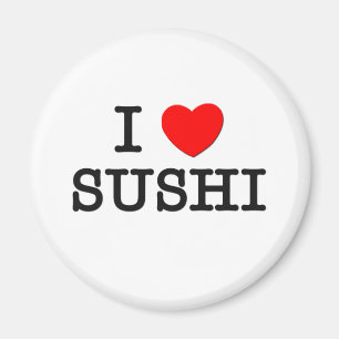 Aimant J'aime des SUSHI (la nourriture)