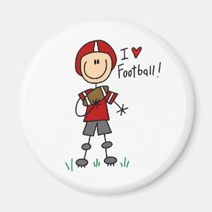 Aimant J'aime des T-shirts et des cadeaux du football