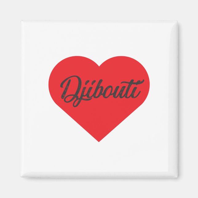 Aimant J'aime Djibouti (Devant)