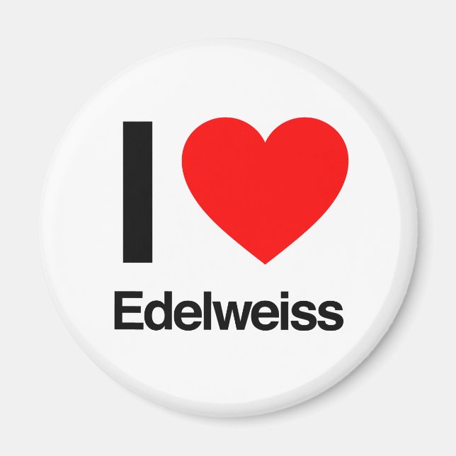 Aimant j'aime edelweiss (Devant)