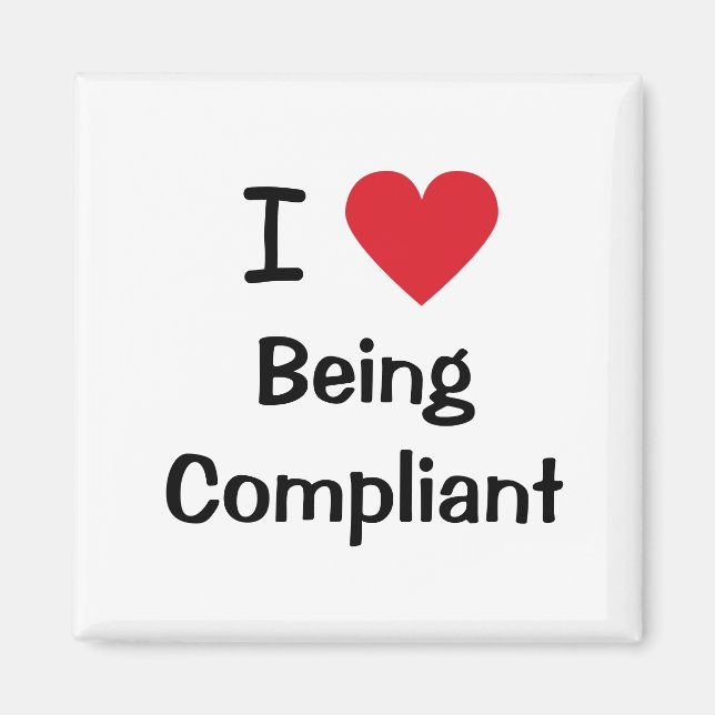 Aimant J'Aime Être Conforme Office de Conformité Innuendo (Devant)