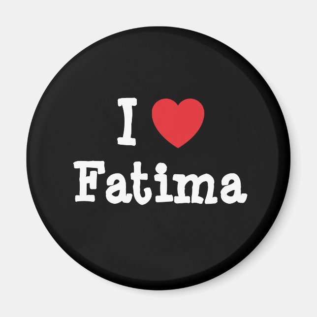Aimant J'aime Fatima coeur T-shirt (Devant)