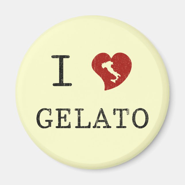 Aimant J'aime Gelato (Devant)