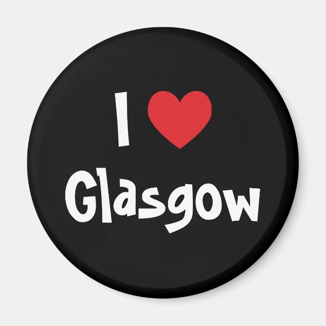 Aimant J'aime Glasgow (Devant)