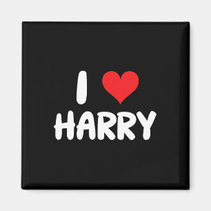 Aimant J'aime Harry - Cœur - Nom