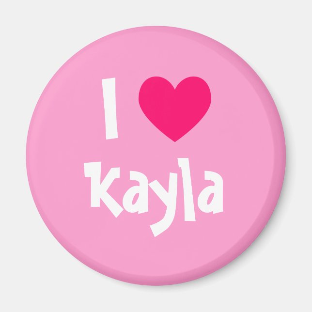 Aimant J'aime Kayla (Devant)