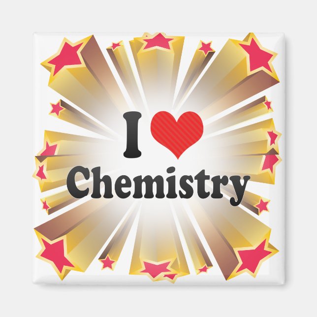 Aimant J'aime la chimie (Devant)