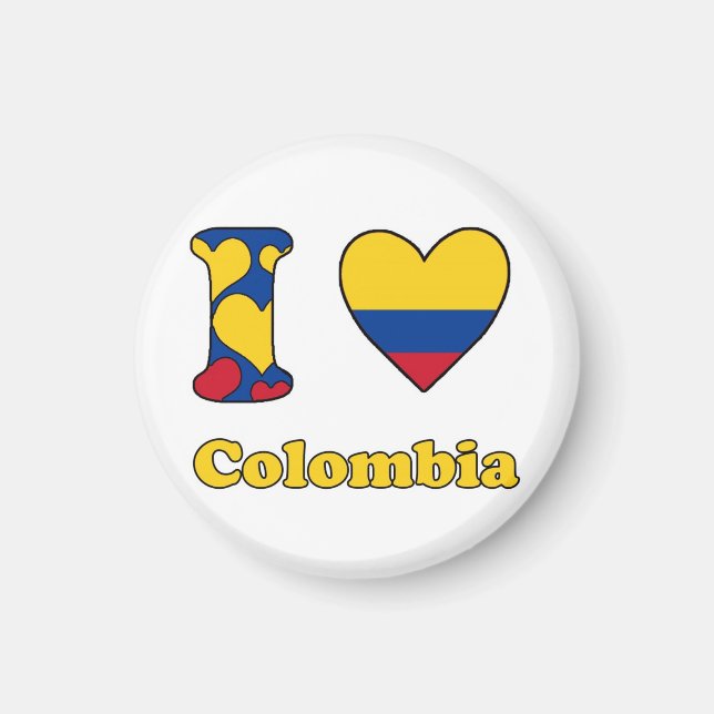 Aimant J'aime la Colombie (Devant)