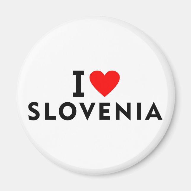 Aimant J'aime la Slovénie pays comme voyage de coeur tour (Devant)