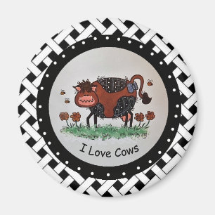 Aimant J'aime l'aimant de vaches