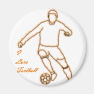 Aimant J'aime l'aimant du football