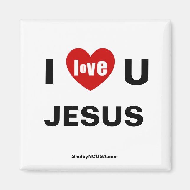 Aimant J'aime l'aimant U JESUS (Devant)