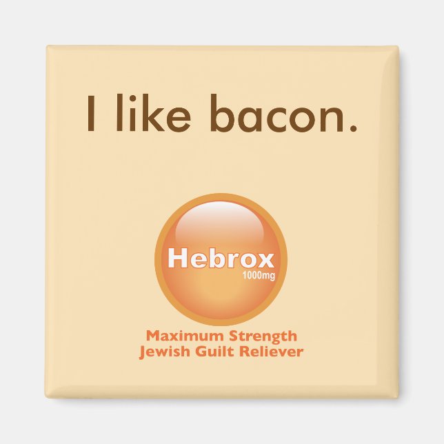 Aimant J'aime le bacon (Devant)