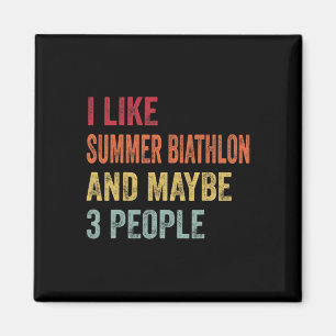 Aimant J'Aime Le Biathlon Été Et Peut-Être 3 Personnes Ét