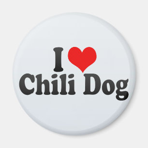 Aimant J'aime le chien de piment